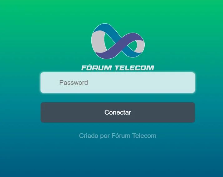 Tela de login por senha